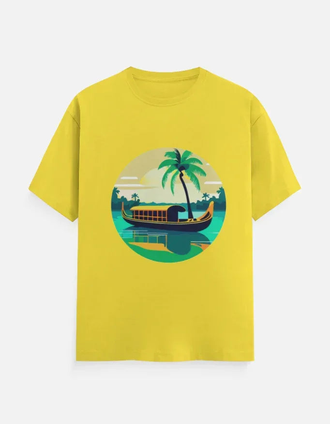 Kerala Backwaters Houseboat T-Shirt - VIVA ENTERPRISES 