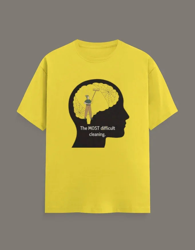 Mind Cleaning Motivational Graphic T-Shirt - VIVA ENTERPRISES 