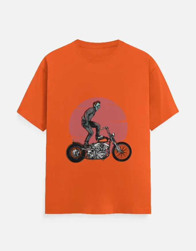 Motorcycle Rider T-Shirt Crew T-Shirt - VIVA ENTERPRISES 