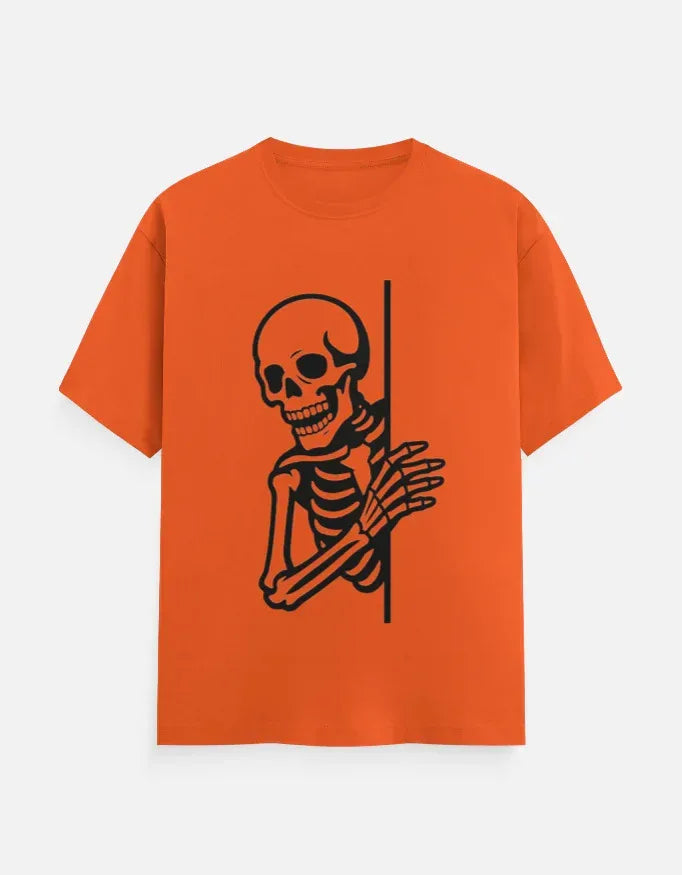 Skeleton Graphic T-Shirt | Creepy Skull Design Tee - VIVA ENTERPRISES 