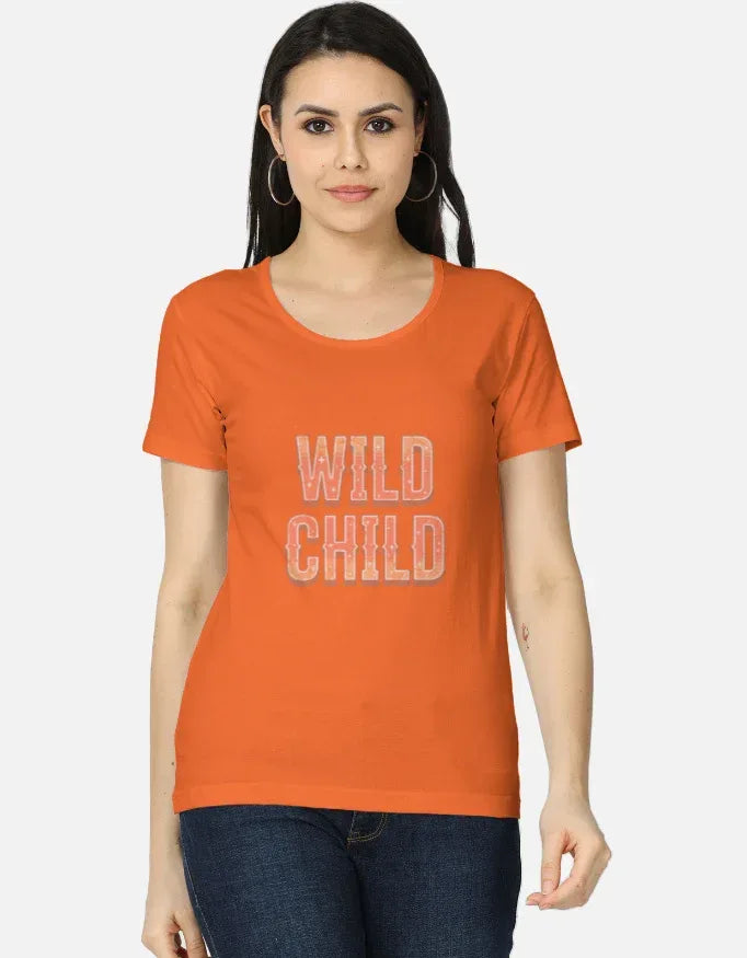 Graphic Wild Child Women’s Tee – Everyday Casual Look - VIVA ENTERPRISES 