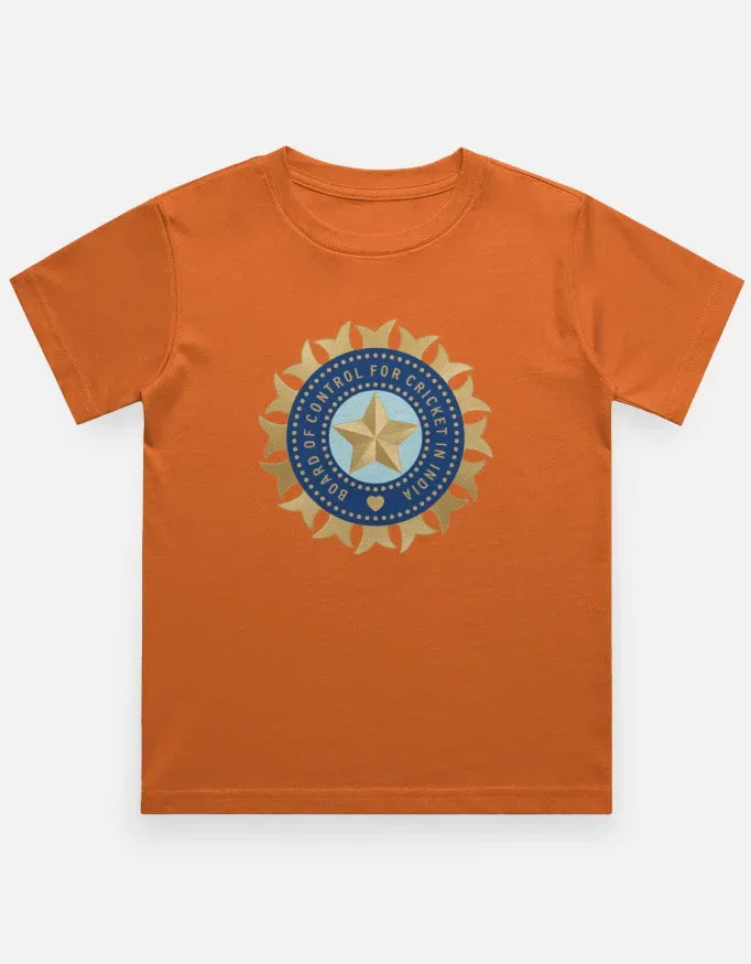 Official India Cricket Jersey Style T-Shirt Boy's Crew Neck T-Shirt - VIVA ENTERPRISES 
