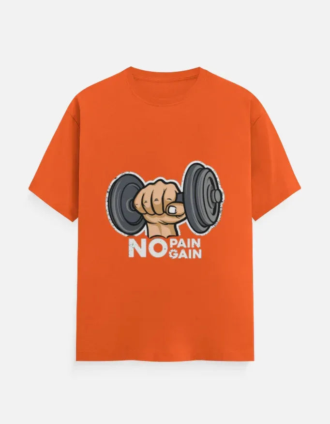 No Pain No Gain Dumbbell T-Shirt - VIVA ENTERPRISES 
