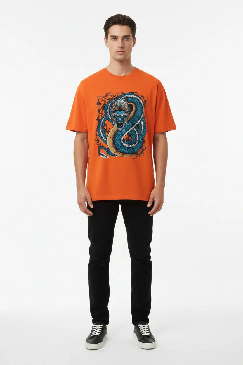Ferocious Blue Dragon T-Shirt Design T-Shirt - VIVA ENTERPRISES 