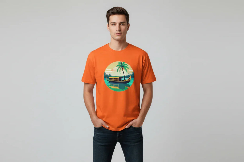 Kerala Backwaters Houseboat T-Shirt - VIVA ENTERPRISES 