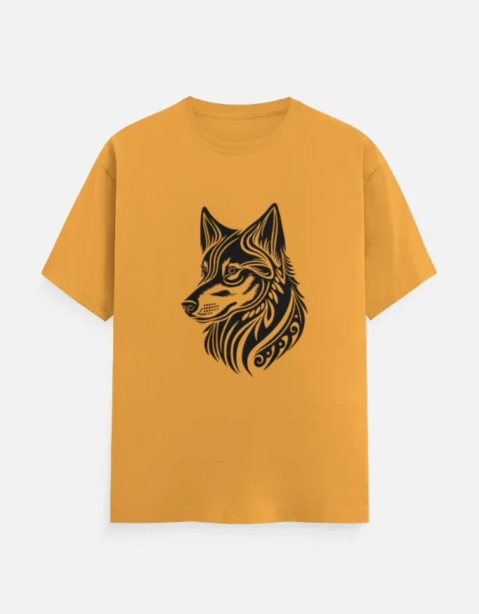 Wolf Head Maori Style Graphic T-Shirt - VIVA ENTERPRISES 