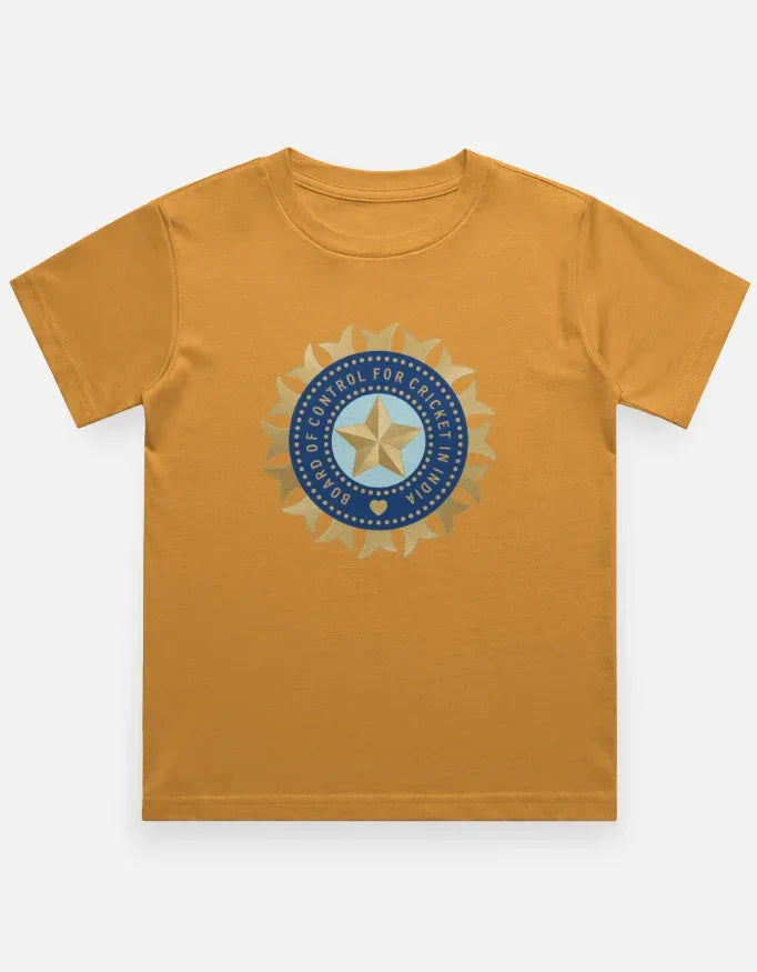 Official India Cricket Jersey Style T-Shirt Boy's Crew Neck T-Shirt - VIVA ENTERPRISES 