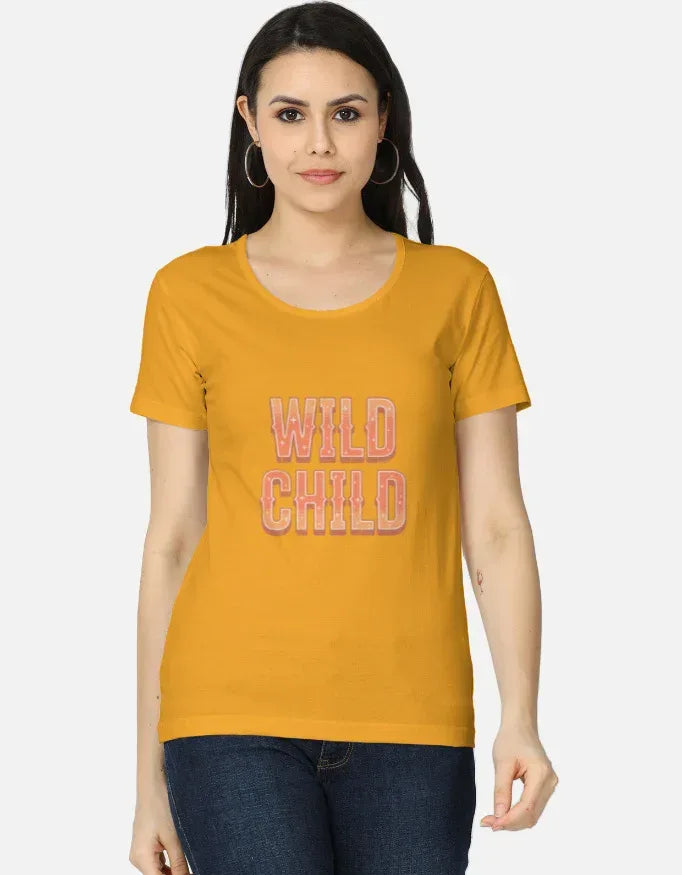 Graphic Wild Child Women’s Tee – Everyday Casual Look - VIVA ENTERPRISES 