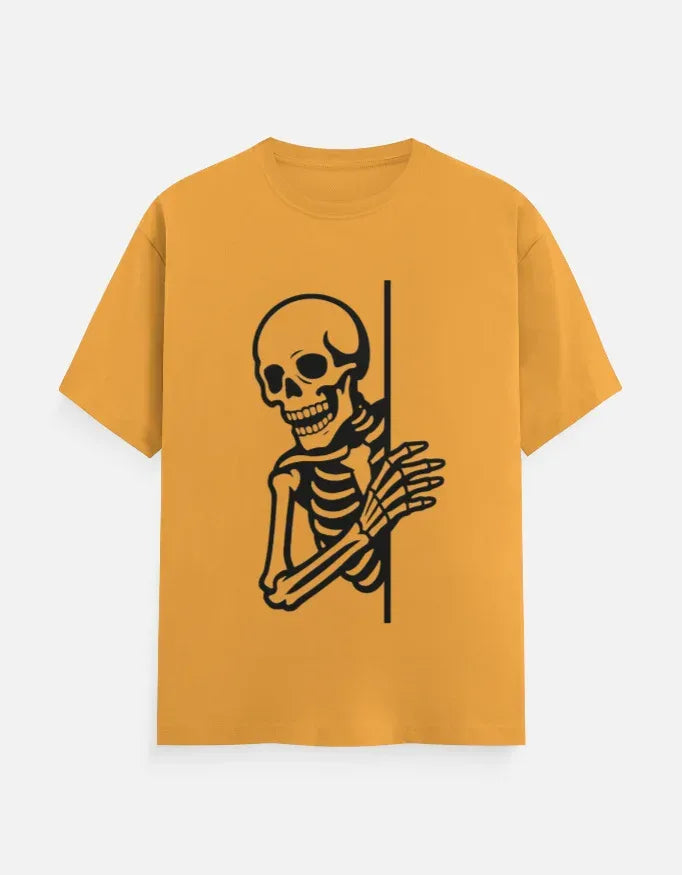 Skeleton Graphic T-Shirt | Creepy Skull Design Tee - VIVA ENTERPRISES 
