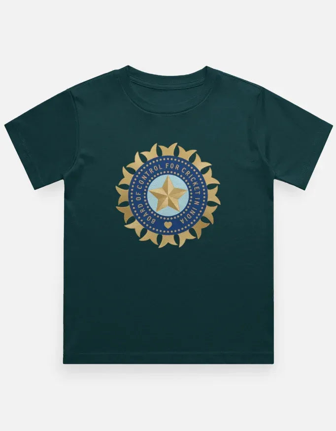 Official India Cricket Jersey Style T-Shirt Boy's Crew Neck T-Shirt - VIVA ENTERPRISES 