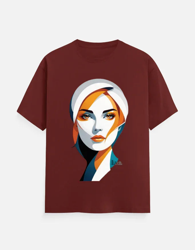 Modern Minimalist Woman Portrait Graphic T-Shir - VIVA ENTERPRISES 
