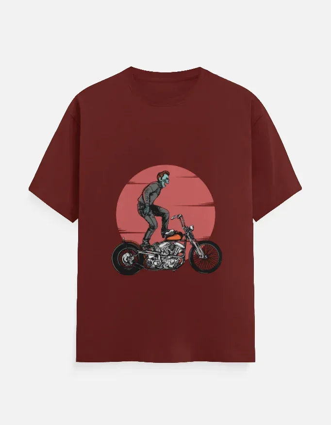 Motorcycle Rider T-Shirt Crew T-Shirt - VIVA ENTERPRISES 