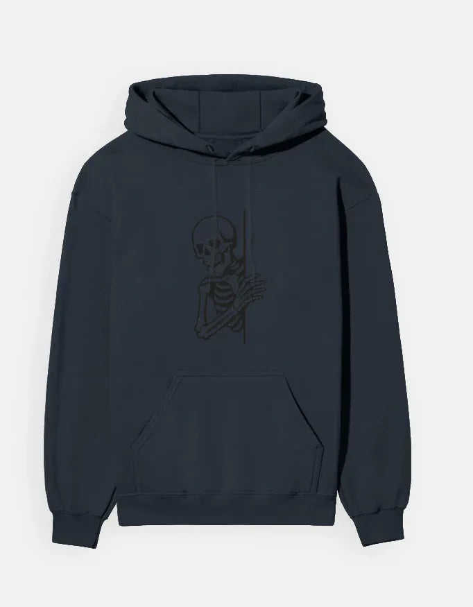 Red Skeleton Line Art Hoodie - VIVA ENTERPRISES 
