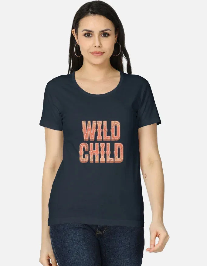 Graphic Wild Child Women’s Tee – Everyday Casual Look - VIVA ENTERPRISES 