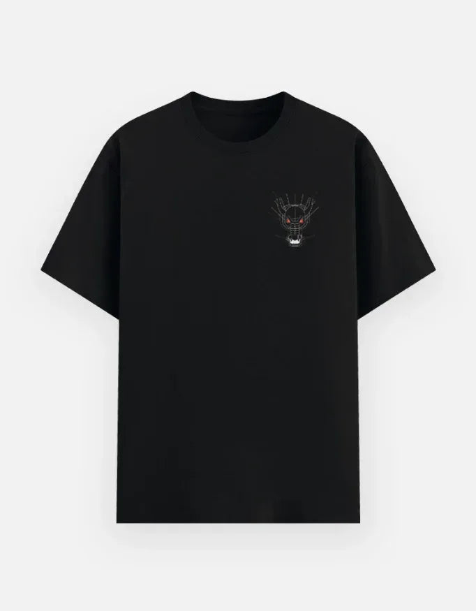 White T-Shirt with Small Dark Elephant Graphic - VIVA ENTERPRISES 