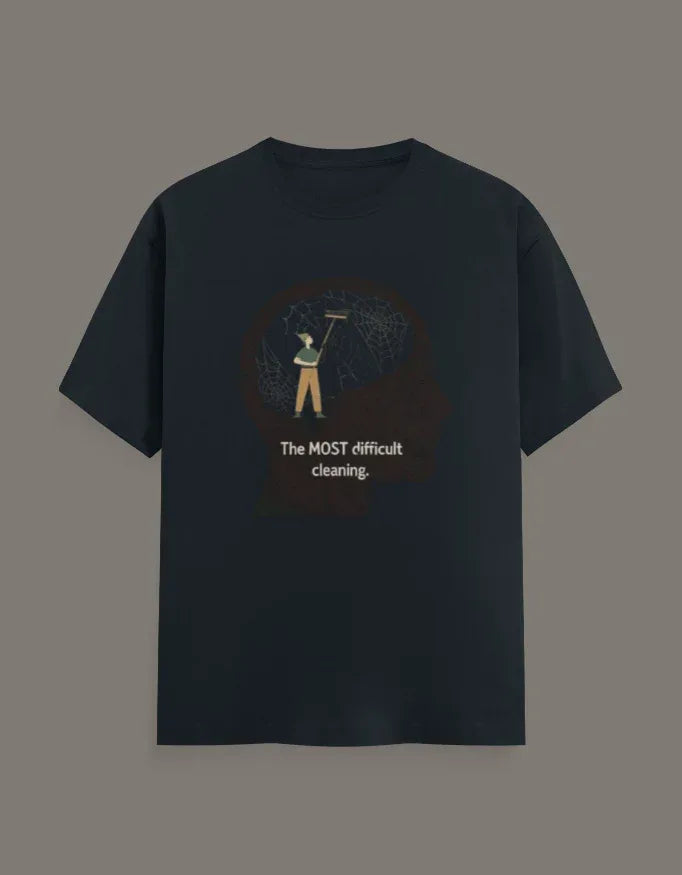 Mind Cleaning Motivational Graphic T-Shirt - VIVA ENTERPRISES 