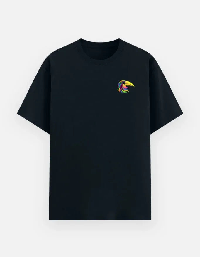 Stylized Exotic Bird Minimalist T-Shirt - VIVA ENTERPRISES 