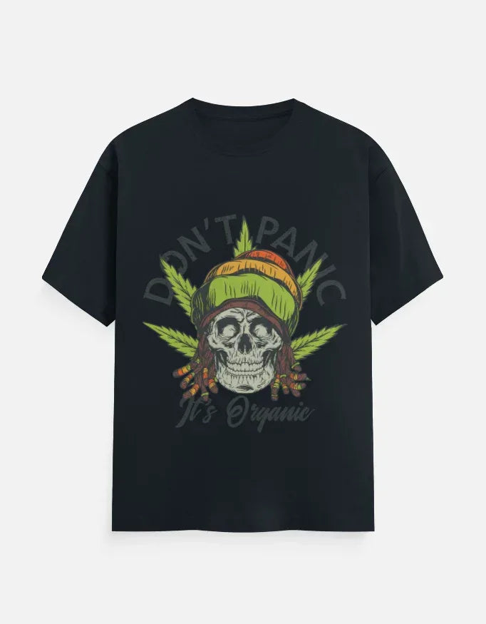 Dont Panic Printed Classic Crew T-Shirt - VIVA ENTERPRISES 
