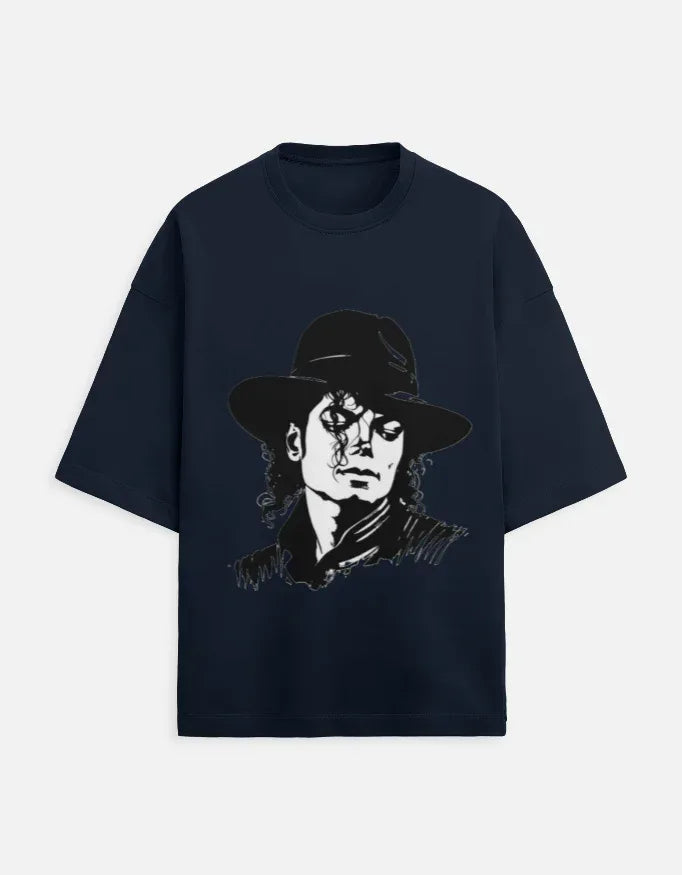 Red T-shirt with Michael Jackson Fedora Design - VIVA ENTERPRISES 
