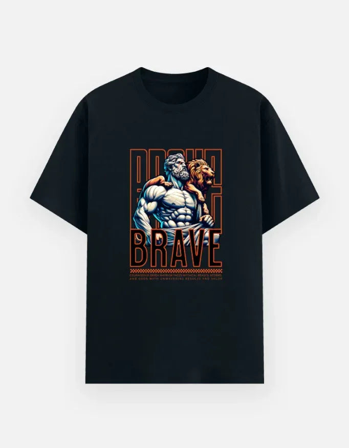 PROUD BRAVE Hercules and Lion Skin T-Shirt - VIVA ENTERPRISES 