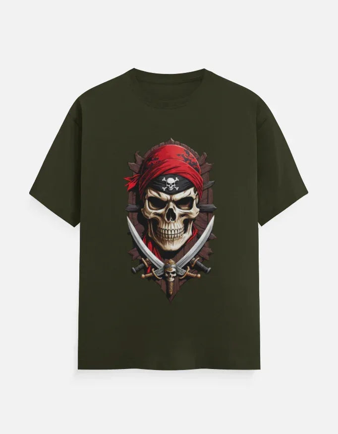 Men’s Urban Pirate Skull Graphic T-Shirt - VIVA ENTERPRISES 