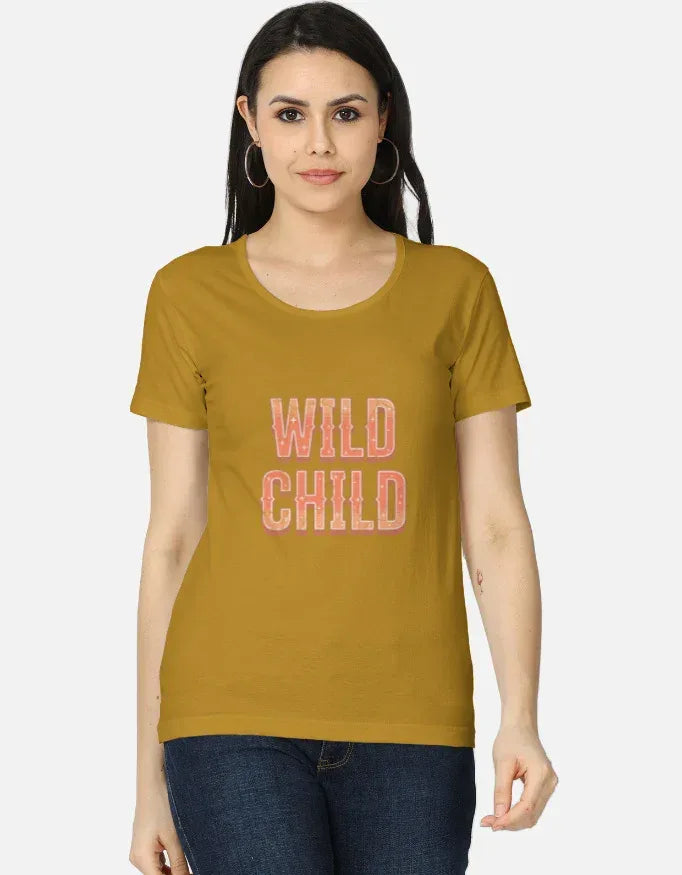 Graphic Wild Child Women’s Tee – Everyday Casual Look - VIVA ENTERPRISES 