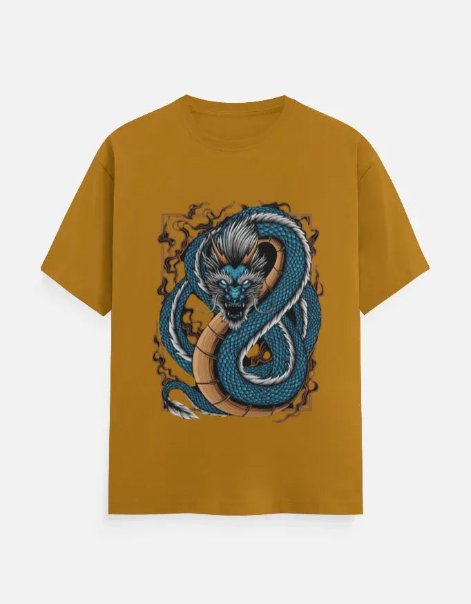 Ferocious Blue Dragon T-Shirt Design T-Shirt - VIVA ENTERPRISES 