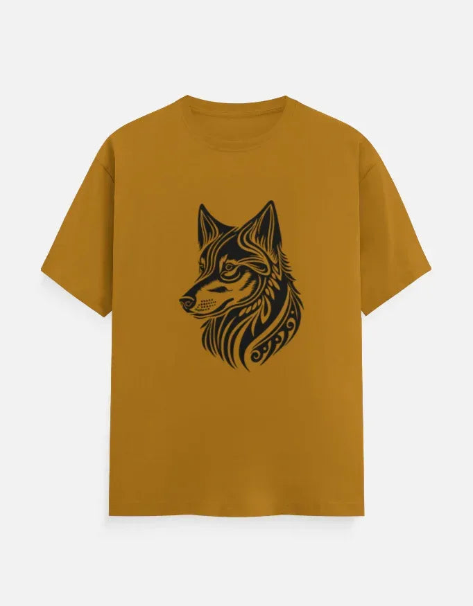 Wolf Head Maori Style Graphic T-Shirt - VIVA ENTERPRISES 