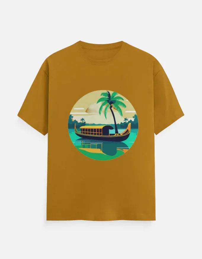 Kerala Backwaters Houseboat T-Shirt - VIVA ENTERPRISES 
