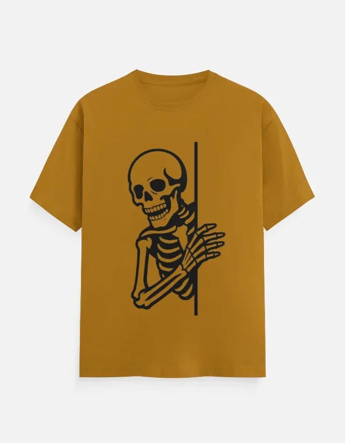 Skeleton Graphic T-Shirt | Creepy Skull Design Tee - VIVA ENTERPRISES 