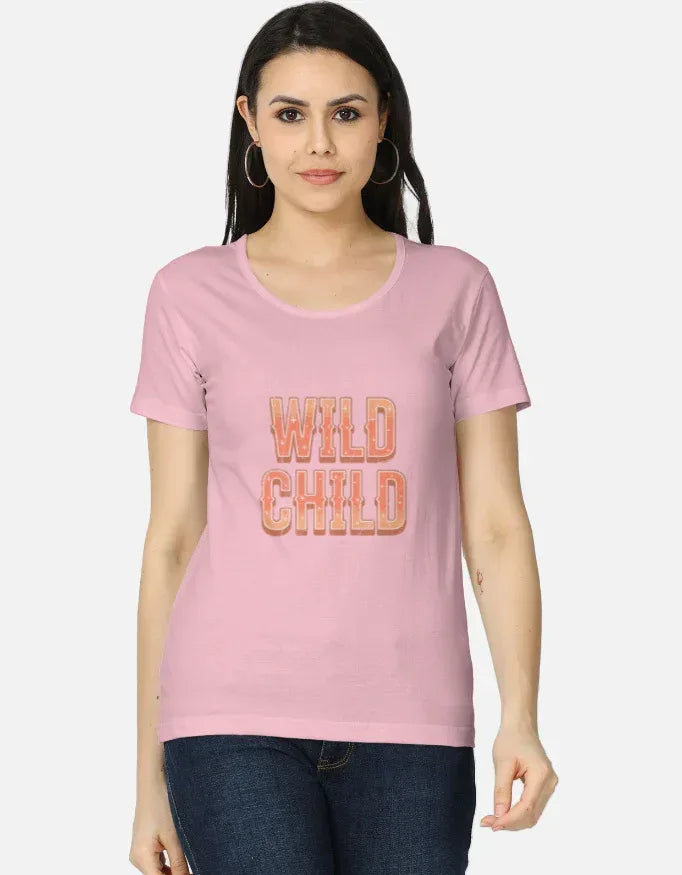 Graphic Wild Child Women’s Tee – Everyday Casual Look - VIVA ENTERPRISES 