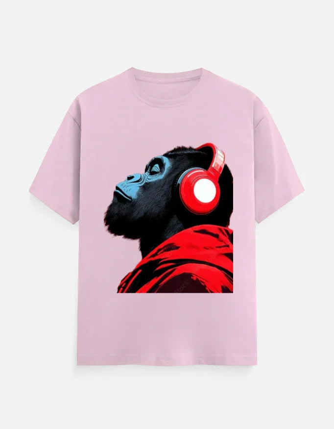 Cool Gorilla with Headphones Graphic T-Shirt | Urban Streetwear Tee - VIVA ENTERPRISES 