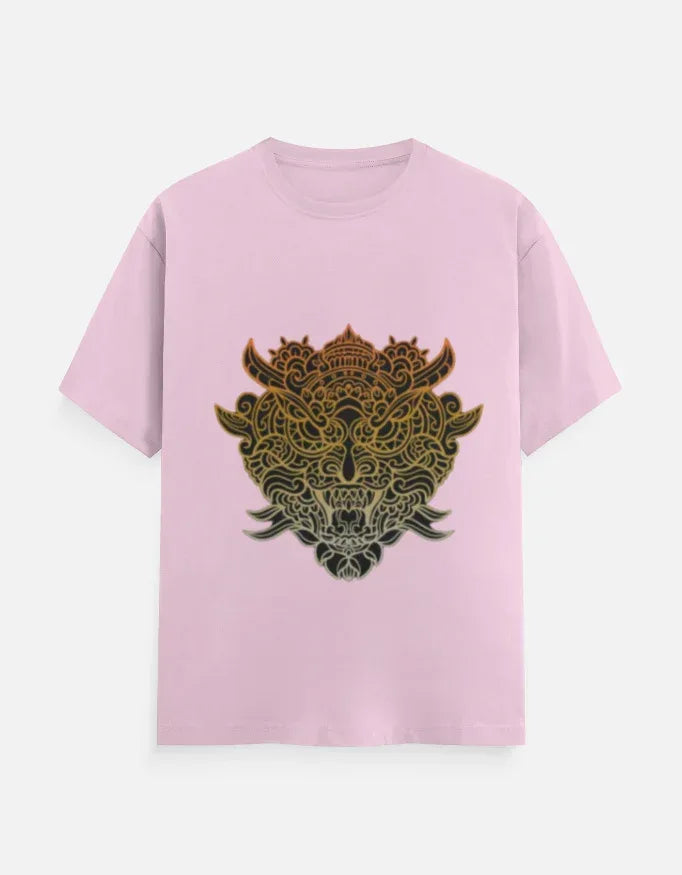 Ornate Japanese Demon Mask Graphic T-Shirt - VIVA ENTERPRISES 