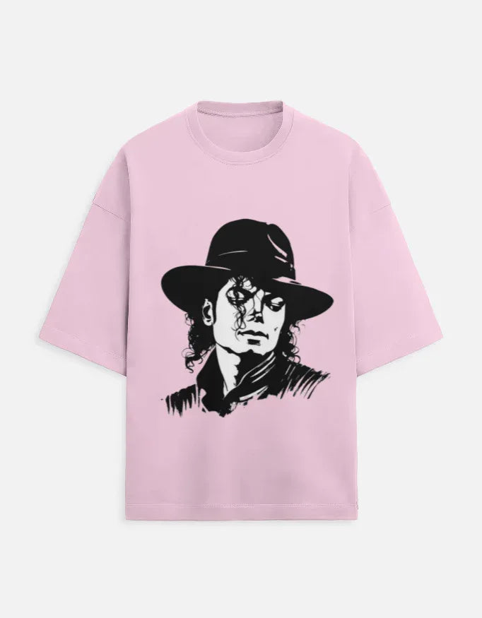 Red T-shirt with Michael Jackson Fedora Design - VIVA ENTERPRISES 