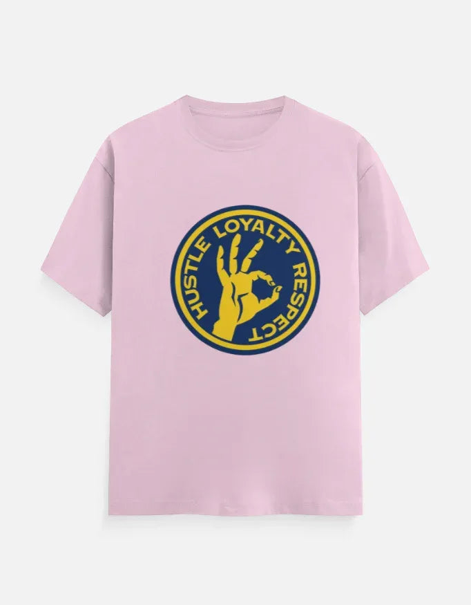 The Respect Emblem Tee – Hustle & Loyalty Graphic in Yellow and Blue - VIVA ENTERPRISES 