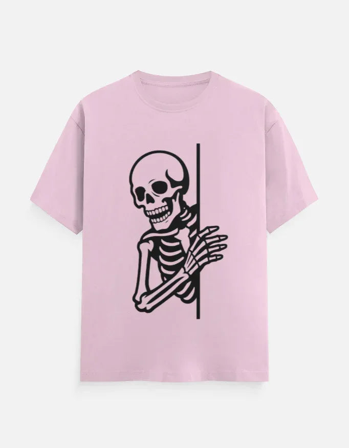 Skeleton Graphic T-Shirt | Creepy Skull Design Tee - VIVA ENTERPRISES 