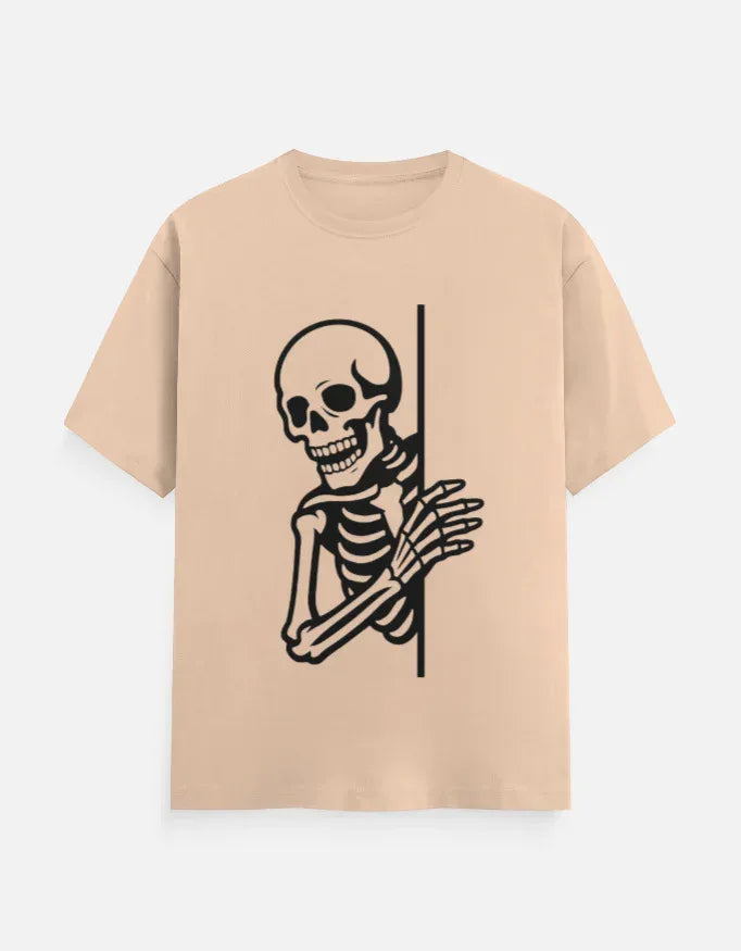 Skeleton Graphic T-Shirt | Creepy Skull Design Tee - VIVA ENTERPRISES 