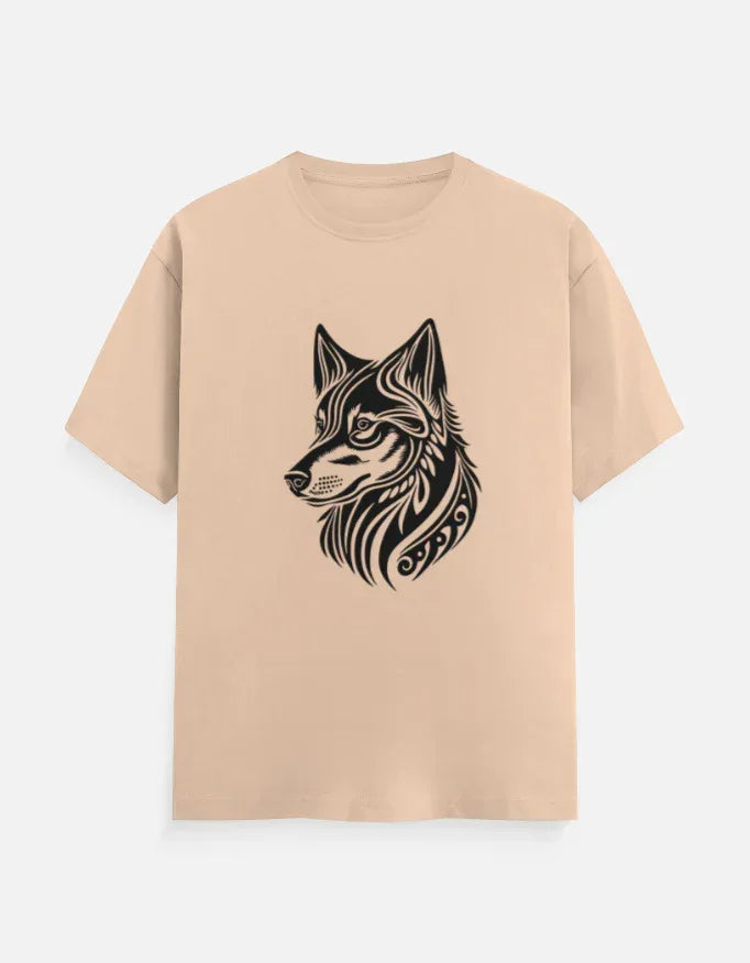 Wolf Head Maori Style Graphic T-Shirt - VIVA ENTERPRISES 