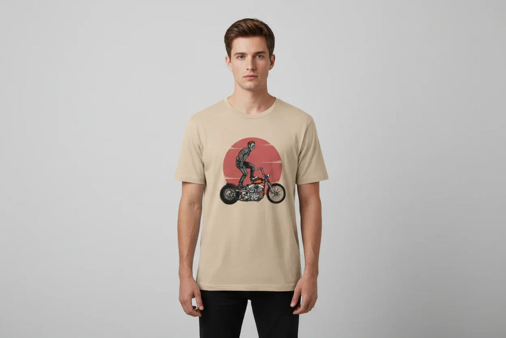 Motorcycle Rider T-Shirt Crew T-Shirt - VIVA ENTERPRISES 