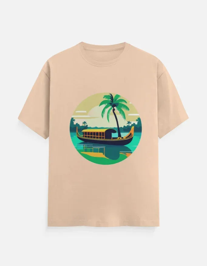 Kerala Backwaters Houseboat T-Shirt - VIVA ENTERPRISES 