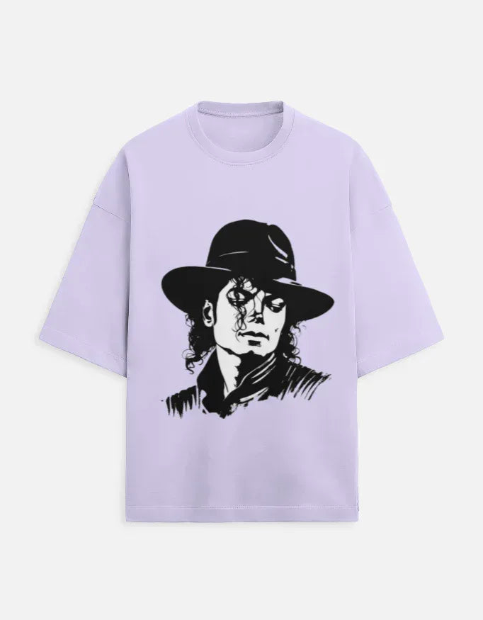 Red T-shirt with Michael Jackson Fedora Design - VIVA ENTERPRISES 