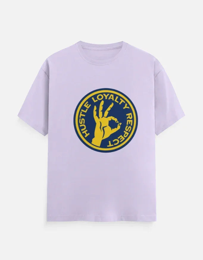 The Respect Emblem Tee – Hustle & Loyalty Graphic in Yellow and Blue - VIVA ENTERPRISES 