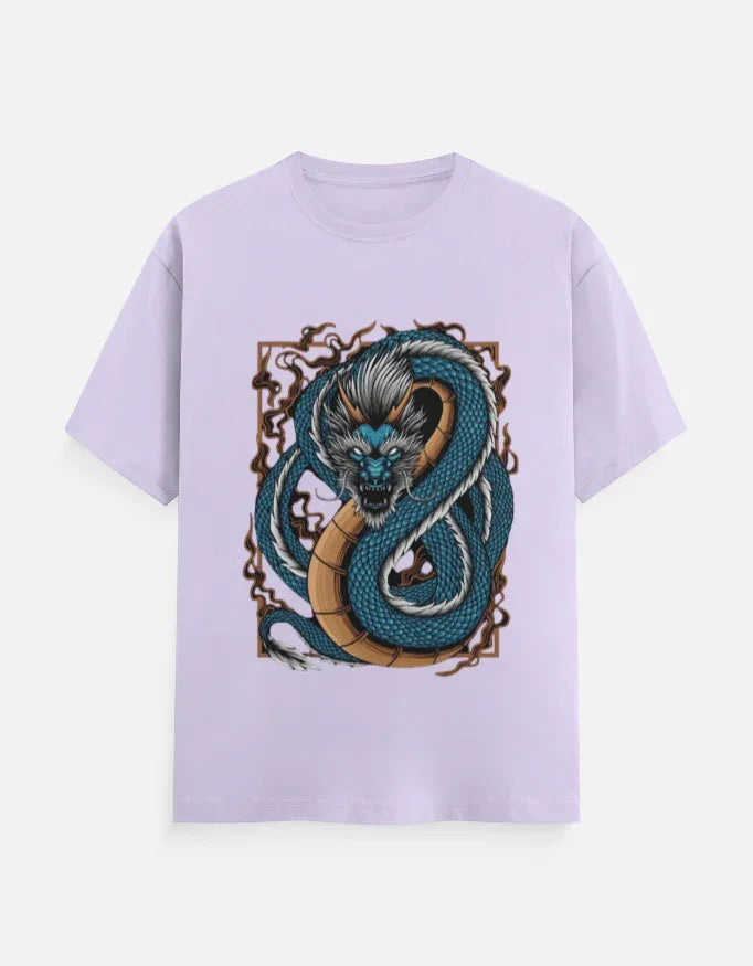 Ferocious Blue Dragon T-Shirt Design T-Shirt - VIVA ENTERPRISES 