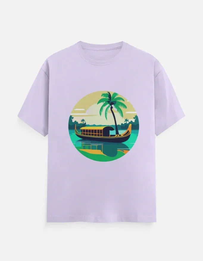 Kerala Backwaters Houseboat T-Shirt - VIVA ENTERPRISES 