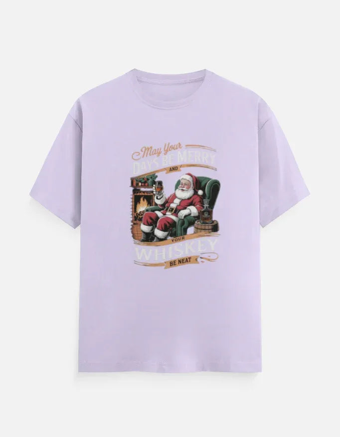 Merry Days and Neat Whiskey Graphic Tee 2025 - VIVA ENTERPRISES 