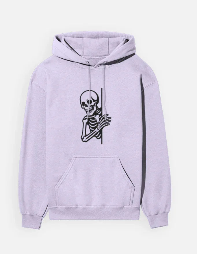 Red Skeleton Line Art Hoodie - VIVA ENTERPRISES 