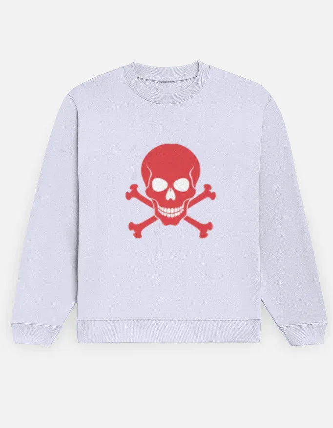 Red skull and crossbones from the sweatshirt - VIVA ENTERPRISES 