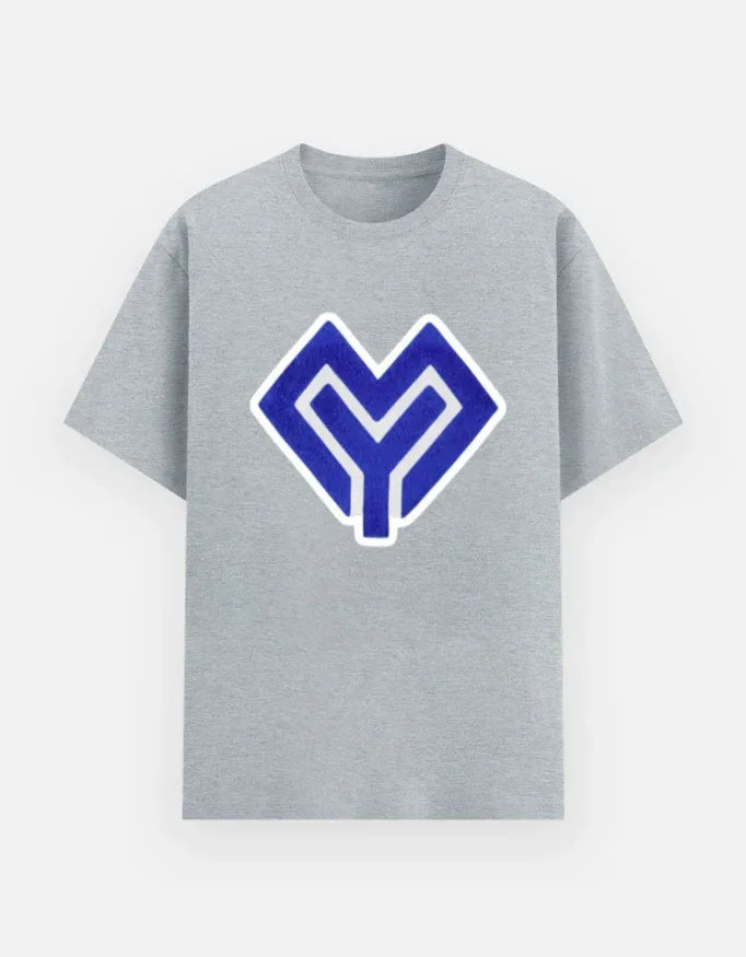 T-shirt with Purple Y-Heart Logo - VIVA ENTERPRISES 
