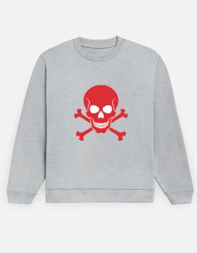 Red skull and crossbones from the sweatshirt - VIVA ENTERPRISES 