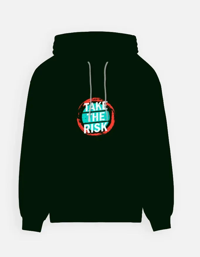 Dark 'Take The Risk' Graphic Hoodie - VIVA ENTERPRISES 